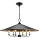 Brussels 6 Light 36 inch French Black Pendant Ceiling Light